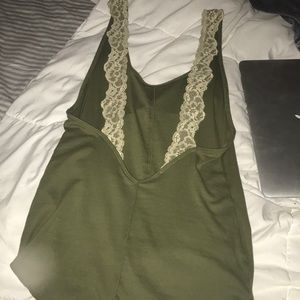 Free people tank with lace back